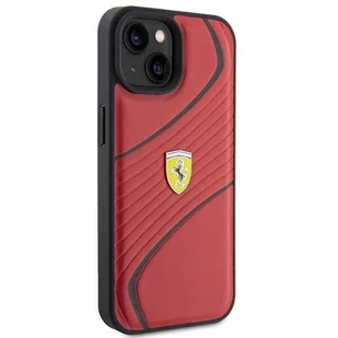 Etui Ferrari Twist Metal Logo na iPhone 15 - czerwone - Etui i futerały do telefonów - miniaturka - grafika 4