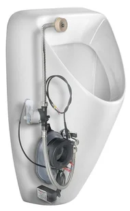Bruckner Schwarn - Pisuar elektroniczny, przyłącze wody z tyłu, 6V, kolor biały 201.722.4 - Pisuary - miniaturka - grafika 1