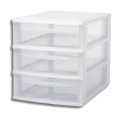 Dekoracje domu - EDA Szafka modułowa A4 - 3szuflady wąskie, naturalne - miniaturka - grafika 1