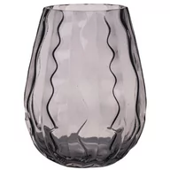 Wazony i flakony - Szary, szklany wazon na kwiaty Felia 19 cm - miniaturka - grafika 1