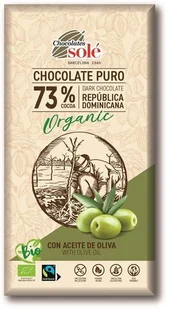 Czekolada gorzka 73% kakao z oliwą z oliwek BIO 100 g - Słodkie kremy i masła - miniaturka - grafika 1