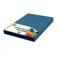 Szkolne artykuły papiernicze - Papier techniczny A4 200g niebieski ciemny 50 arkuszy - miniaturka - grafika 1