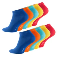 Skarpetki męskie - Stopki męskie bawełniane kolorowe 5 par gładkie jednokolorowe rozmiar 47-50 - miniaturka - grafika 1