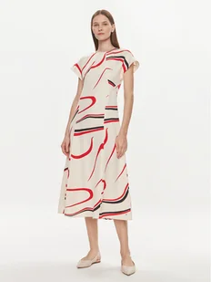 Tommy Hilfiger Sukienka codzienna WW0WW42031 Beżowy Relaxed Fit - Sukienki - miniaturka - grafika 1