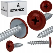 Wkręty - Wkręty podkładkowe Etanco do drewna 4,2x25mm, RAL3011 GM-S 250szt. - miniaturka - grafika 1