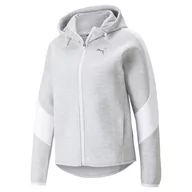 Bluzy damskie - Bluza z kapturem damska Puma Evostripe szara 84707304-XS - miniaturka - grafika 1