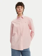 Koszule damskie - Tommy Jeans Koszula DW0DW20292 Różowy Relaxed Fit - miniaturka - grafika 1