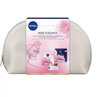 NIVEA Rose Elegance, Zestaw Przeciwzmarszczkowy krem na dzień, 50ml + Przeciwzmarszczkowy krem na noc, 50ml + kosmetyczka - >>> DARMOWA od 99zł <<< w 24h ! - Zestawy kosmetyków damskich - miniaturka - grafika 1
