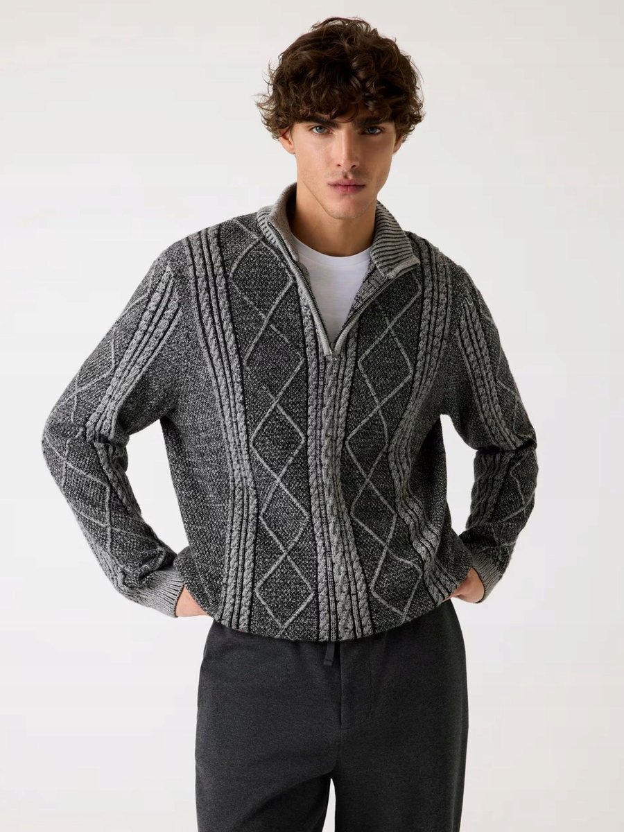 Sweter męski Guess M5BR44 Z2ZK2 SZARY - XL