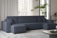 Narożniki - Sofa w kształcie U Best narożnik tkanina Abriamo ciemnoniebieski - miniaturka - grafika 1
