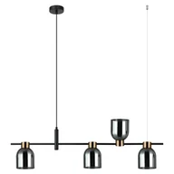 Lampy sufitowe - Servio lampa wisząca 4-puntkowa czarna/dymiony PND-66892-4-BK-SG - miniaturka - grafika 1