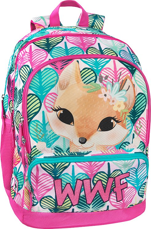 Plecak szkolny WWF Illustrato, 43 x 32 x 23 cm, wielokolorowy