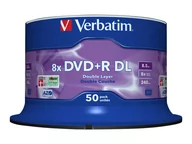 Nośniki danych - VERBATIM 43758 Verbatim DVD+R DLspindle 50 8,5GB 8x matt silver surface - miniaturka - grafika 1
