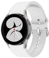 Akcesoria do smartwatchy - Bizon Pasek Strap Watch Silicone do Galaxy Watch 20 mm, biały - miniaturka - grafika 1
