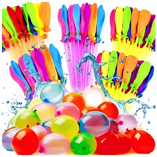 Balony Na Wodę BOMBY WODNE Zestaw 555 szt + Gwint Biodegradowalne - Zabawki i gry sportowe - miniaturka - grafika 1