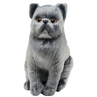 Maskotki i pluszaki - Chinchilla, Naturalistyczny siedzący kot rosyjski niebieski 40 cm - miniaturka - grafika 1