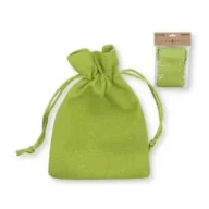 Opakowania i torebki na prezenty - Woreczki jutowe zielone 7x10cm - miniaturka - grafika 1