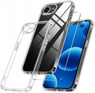 Etui i futerały do telefonów - Etui do iPhone 16e WZMACNIANE SILIKONOWE PRZEZROCZYSTE + Szkło 9H - miniaturka - grafika 1
