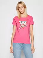Koszulki i topy damskie - Guess T-Shirt Icon W1YI0Y I3Z00 Różowy Regular Fit - miniaturka - grafika 1
