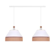 Lampy sufitowe - Duolla - Żyrandol na lince AVIGNON 2xE27/15W/230V biały/brązowy - miniaturka - grafika 1