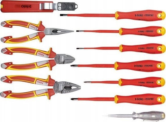 FELO Zestaw narzędzi 11 dla elektryka w etui