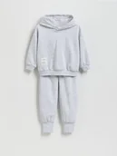 Bluzy i sweterki niemowlęce - Reserved - Bawełniany komplet - jasnoszary - miniaturka - grafika 1