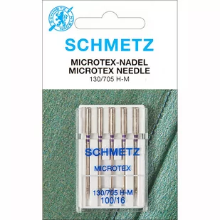 130/705 H-M VES Igły do jedwabiu i mikrofazy SCHMETZ do maszyn domowych, 5szt.x100 - Akcesoria i części do maszyn do szycia - miniaturka - grafika 1