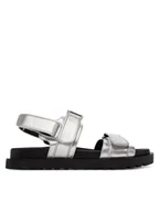 Sandały damskie - Guess Sandały FLJFBL LEL03 Srebrny - miniaturka - grafika 1