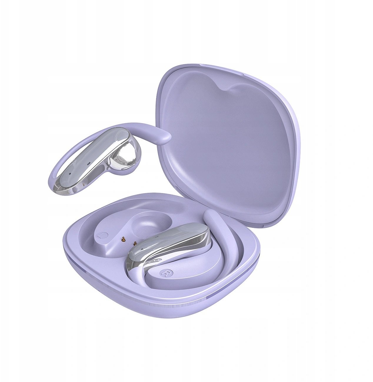 Dudao U17Z Bluetooth 5.3 OWS z zausznikami - fioletowe