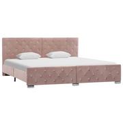 Łóżka - vidaXL Rama łóżka, różowa, tapicerowana tkaniną, 180 x 200 cm - miniaturka - grafika 1