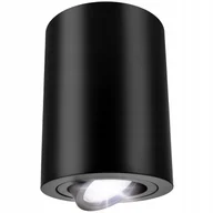 Lampy sufitowe - Oprawa Natynkowa Halogenowa Spot Tuba Led GU10 Duża czarna Ruchoma - miniaturka - grafika 1