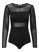 Body - ONLY Damskie body Onlesther L/S Mesh Bodystocking JRS Body, czarny, XS - miniaturka - grafika 1