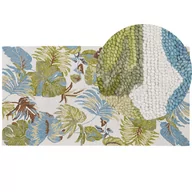 Dywany - Dywan Wełniany Z Motywem Liści 80 X 150 Cm Wielokolorowy Kinik - miniaturka - grafika 1