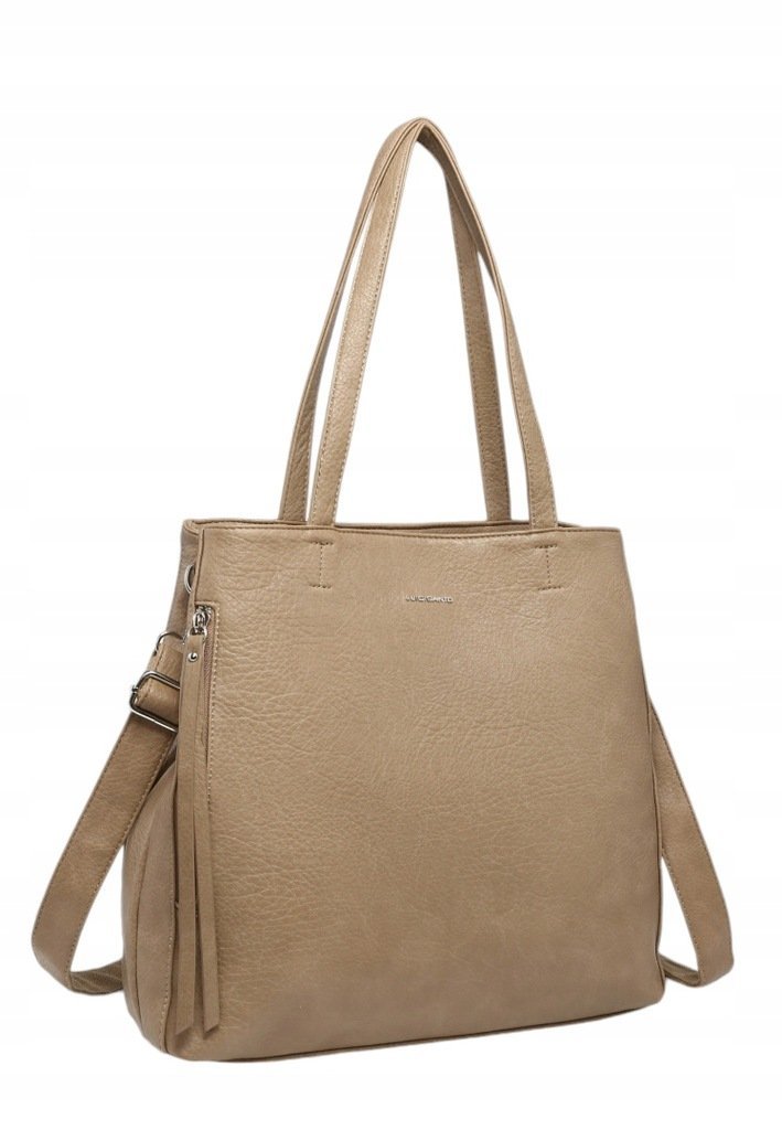 Klasyczna Torebka Damska Shopper Beżowa LUIGISANTO V5081 Beige/Taupe