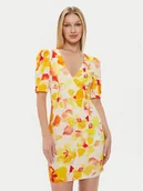 Sukienki - Morgan Sukienka letnia 241-RAMIN.F Żółty Slim Fit - miniaturka - grafika 1