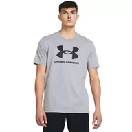 Koszulki sportowe męskie - Męski t-shirt z nadrukiem Under Armour UA Sportstyle Logo Update SS - szary - UNDER ARMOUR - miniaturka - grafika 1