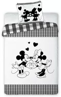 Pościel dla dzieci - Faro Pościel bawełniana 160x200 Myszka Mini Miki Minnie Mickey Mouse Friends kratka biała szara czarna dwustronna 7255 - miniaturka - grafika 1