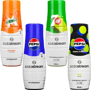 4x Syrop do SodaStream 440ml - Pepsi, Mirinda, 7up, Pepsi MAX Limonka - Syropy i koncentraty owocowe - miniaturka - grafika 1