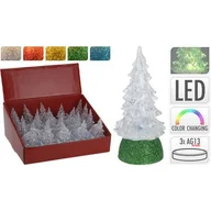 Ozdoby bożonarodzeniowe - Choinka LED 10 cm migające kolorowe światło mix 5 kolorów - miniaturka - grafika 1