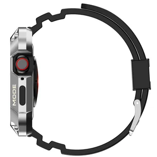 Kingxbar CYF134 2w1 pancerne etui Apple Watch 8, 7 (45 mm) ze stali nierdzewnej z paskiem srebrne - Akcesoria do smartwatchy - miniaturka - grafika 7