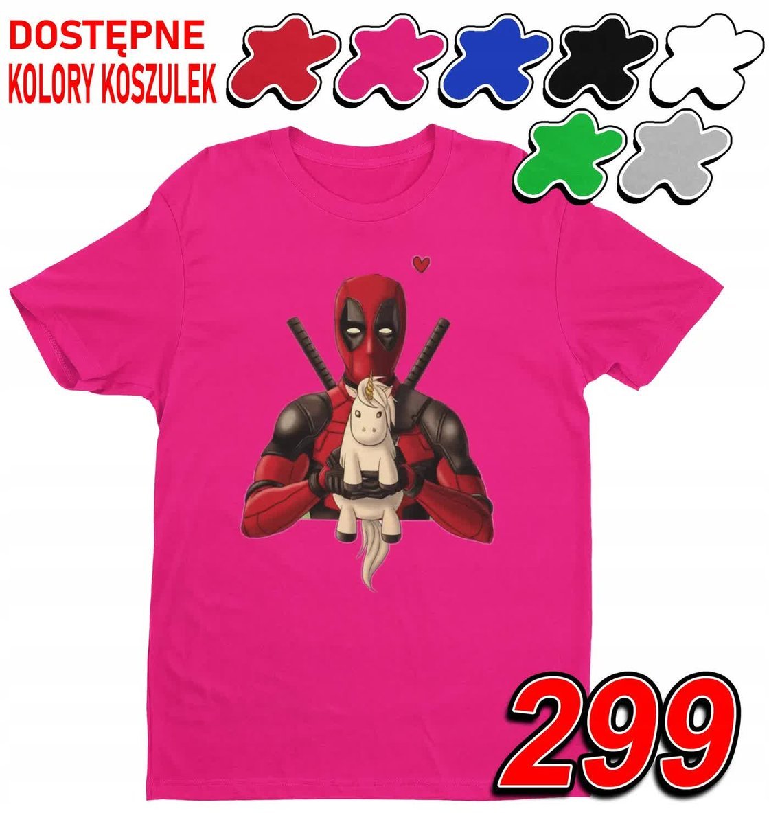 Dziecięca Koszulka T-Shirt Z Nadrukiem Avengers Deadpool -M 134-140