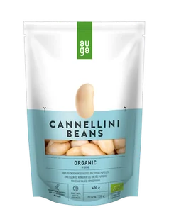 Auga - Ekologiczna fasola Canellini w marynacie, 400g - Szybkie dania obiadowe - miniaturka - grafika 1