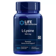 Witaminy i minerały dla sportowców - Life Extension Life Extension L-lizyna 620 mg 100 kapsułek roślinnych P34801 - miniaturka - grafika 1