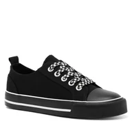Buty dla dziewczynek - Trampki DeeZee CSS20377-13 Czarny - miniaturka - grafika 1