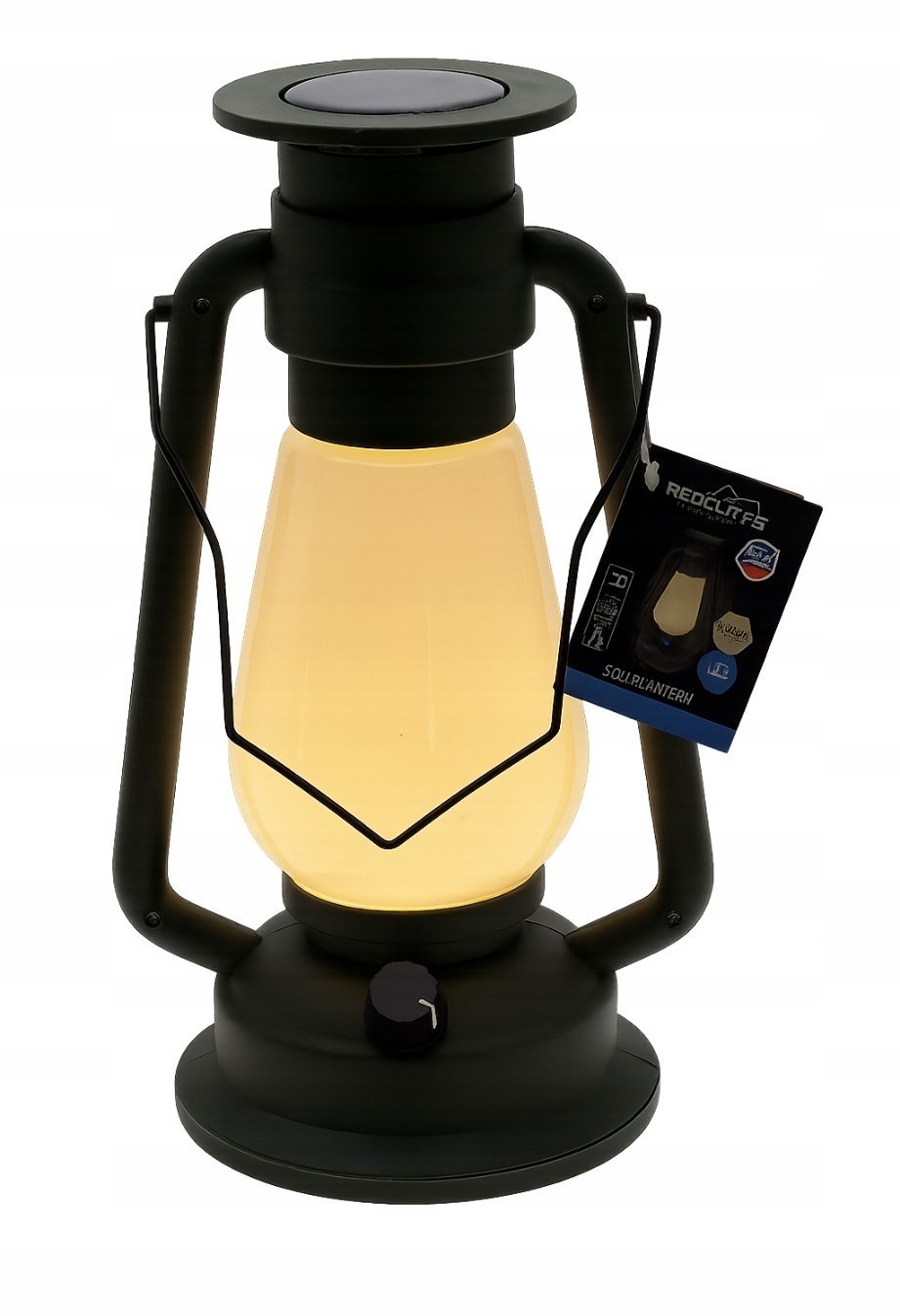 Koopman Lampion solarny LED ogrodowy zielony 30cm 1szt