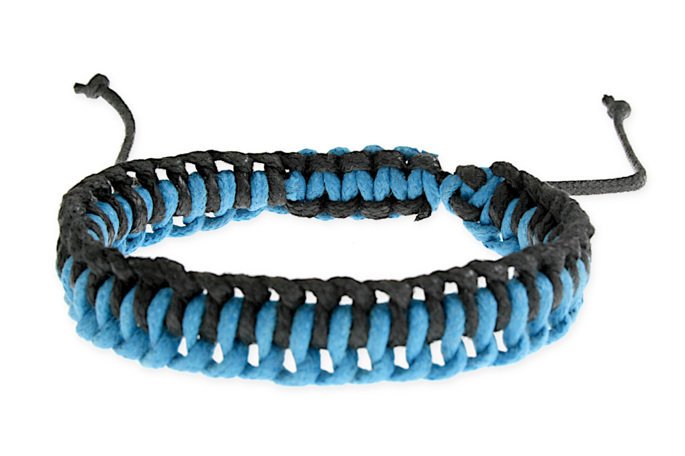 Bransoletka Ze Sznurka Niebiesko Czarna