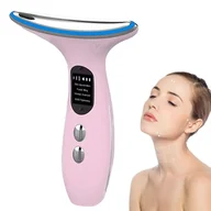 Masażery - Aparat kosmetyczny, masaż karku, mikroprądy EMS, przyrząd do masażu, różowy - miniaturka - grafika 1