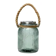 Lampy ogrodowe - Lampka solarna słoik 2300 K zielona - miniaturka - grafika 1