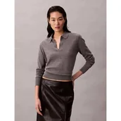 Swetry damskie - Calvin Klein Sweter Relaxed fit z dodatkiem wełny - miniaturka - grafika 1