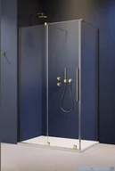 Kabiny prysznicowe - Radaway Furo Kdj Brushed Gold kabina 90x80cm lewa szczotkowane złoto 10104472-99-01L/10110430-01-01/10113080-01-01 - miniaturka - grafika 1